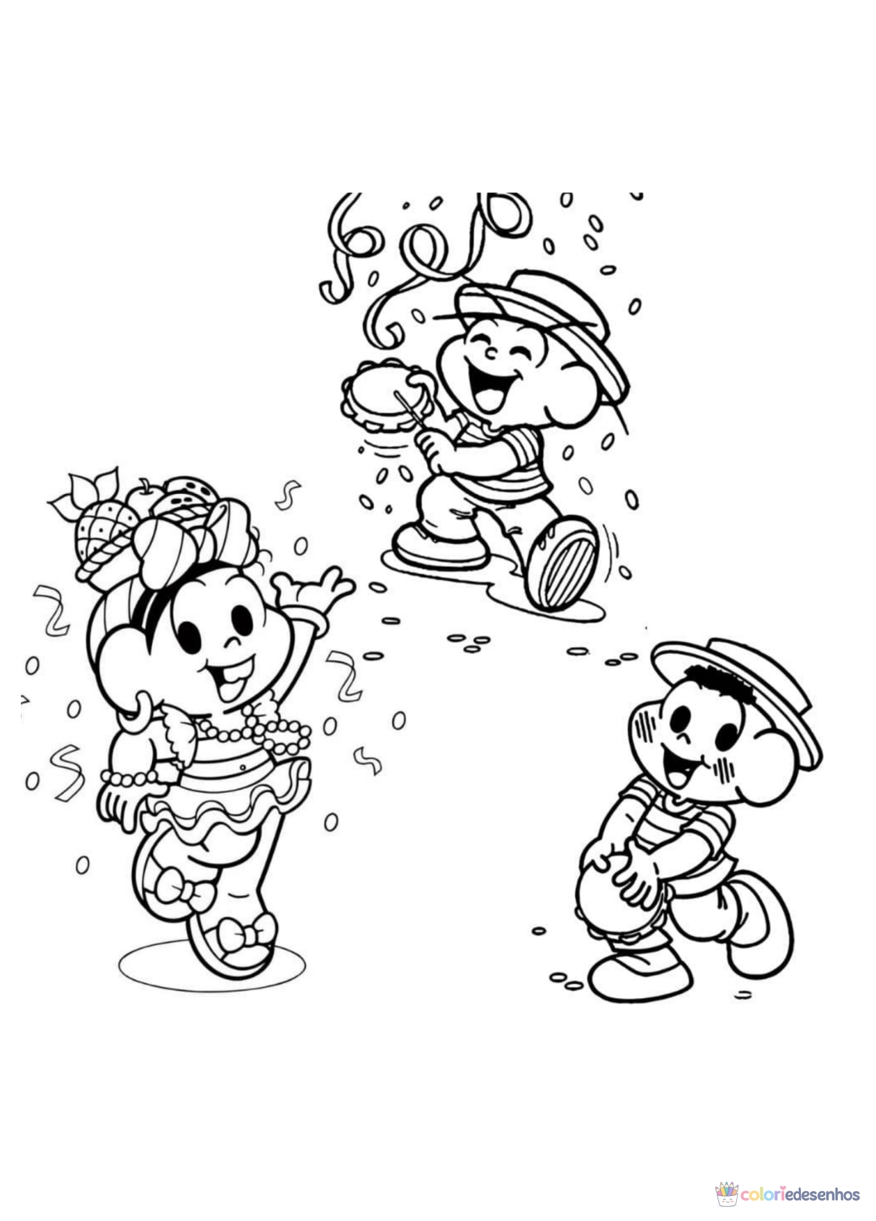 Carnaval para imprimir e colorir para colorir