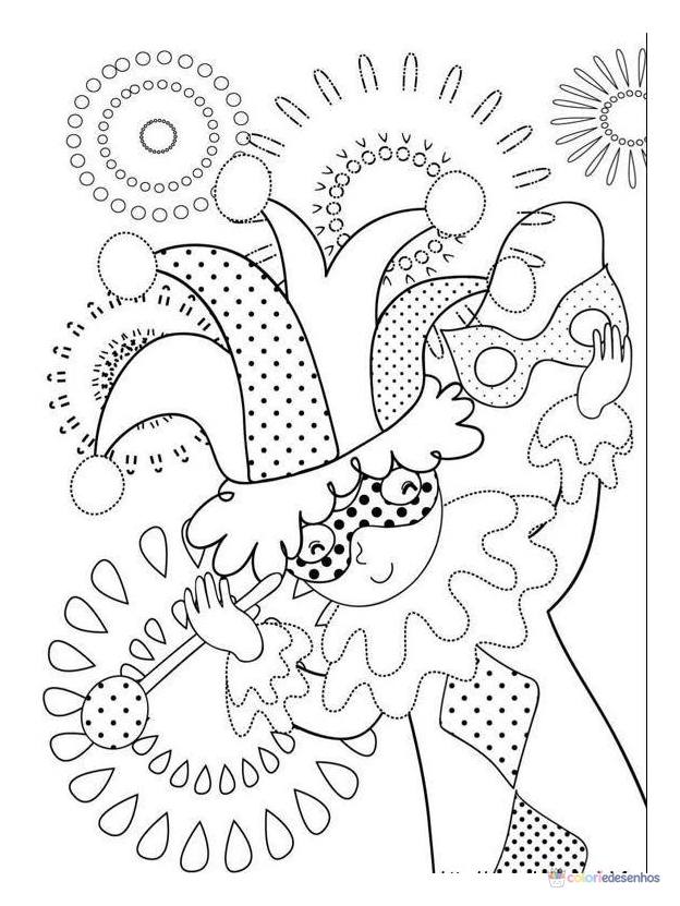 Desenhos de Carnaval para colorir