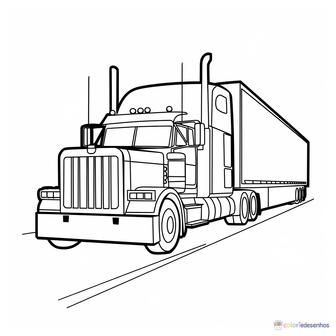 Desenhos de Carretas para colorir