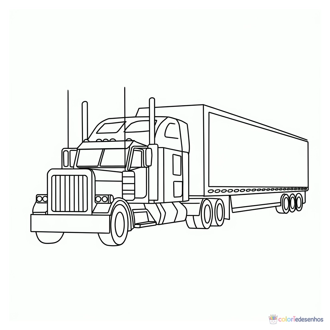 Carreta para colorir
