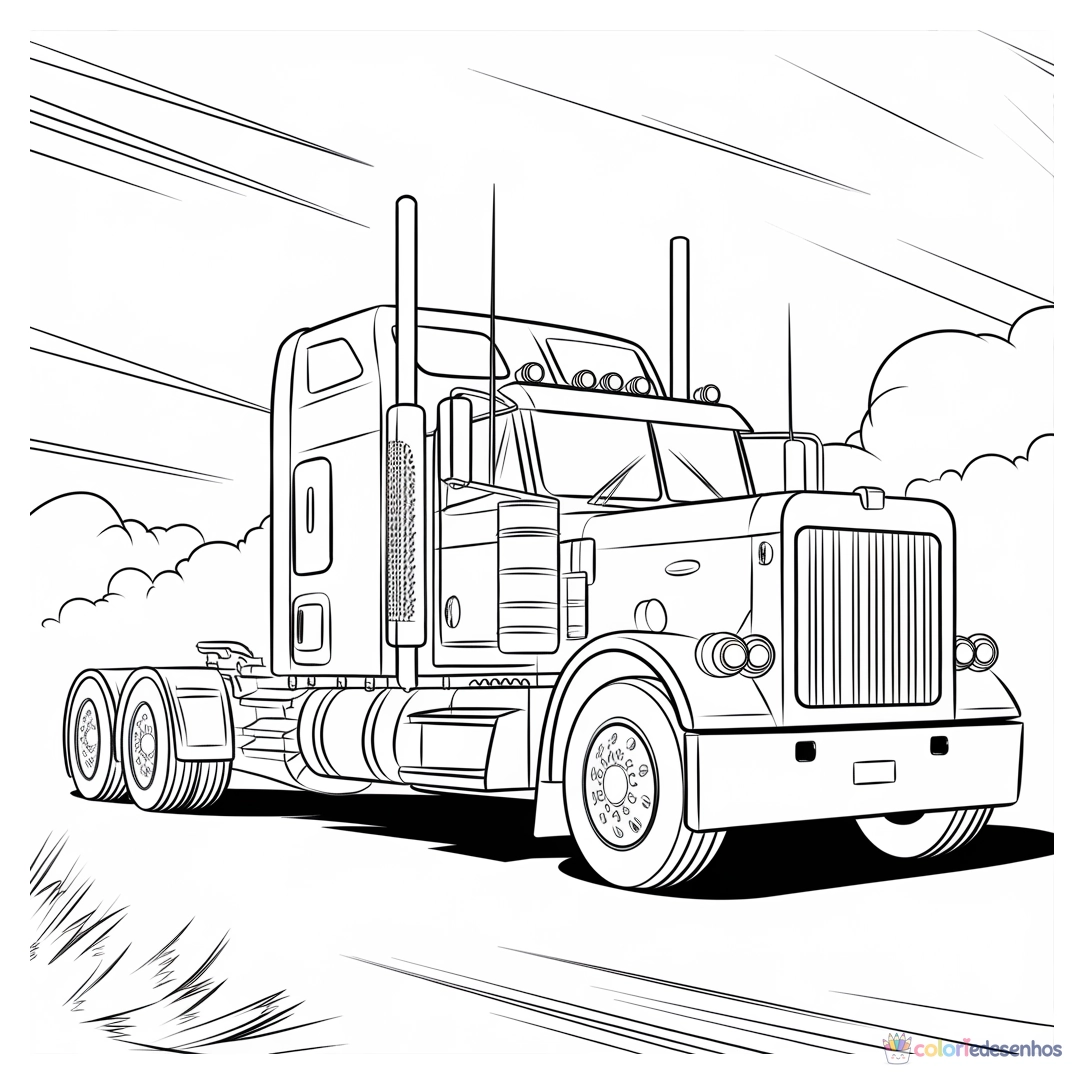 Carreta para colorir