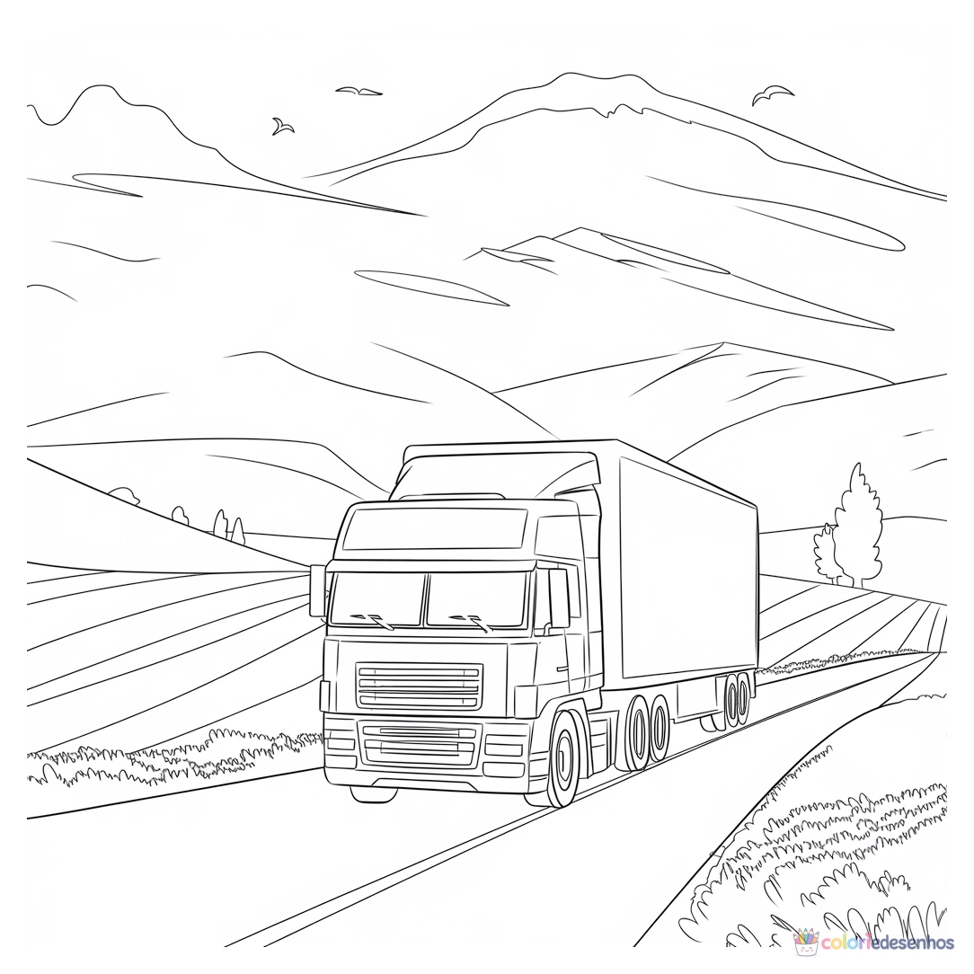 Carreta para colorir