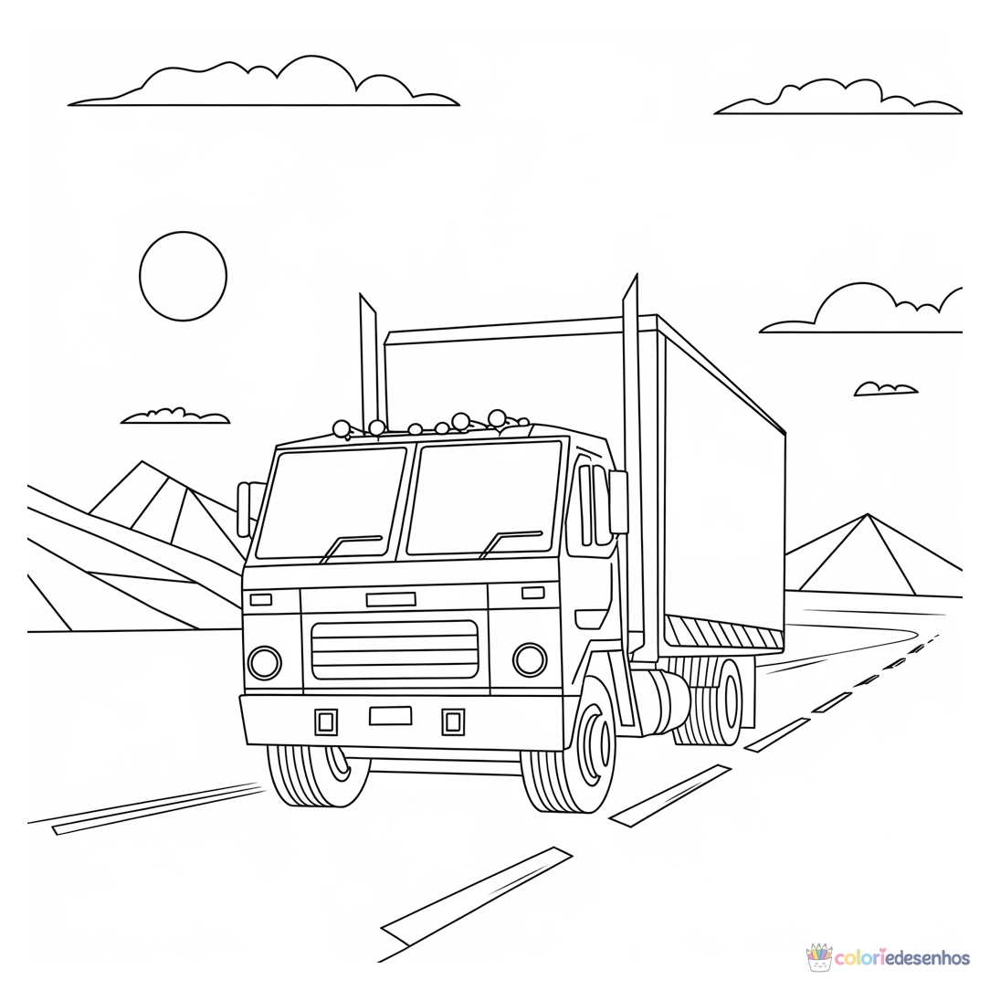 Carreta para colorir