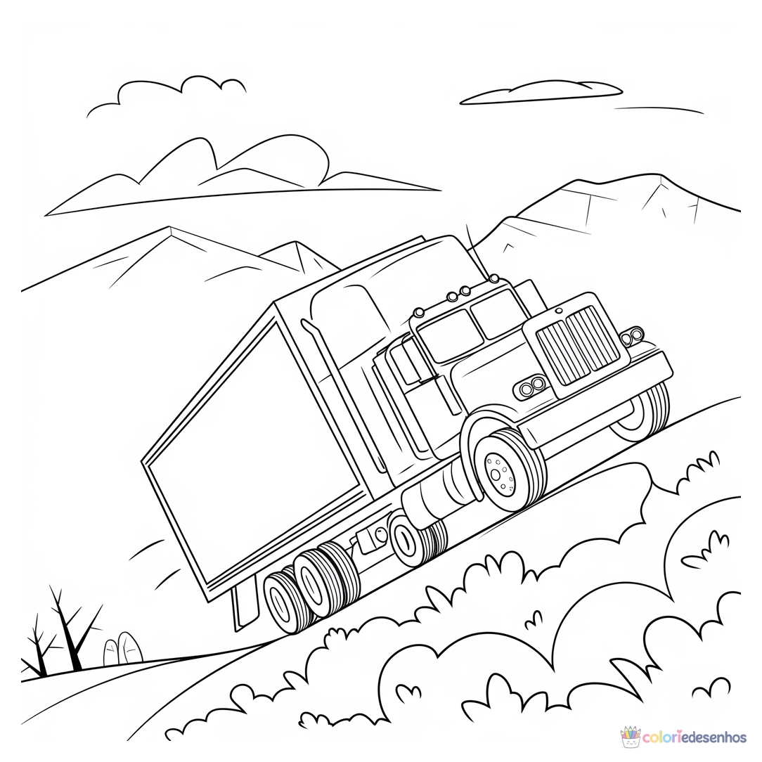 Carreta para colorir