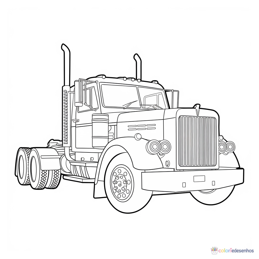 Carreta para colorir