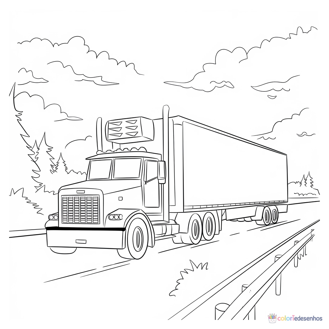 Carreta para colorir