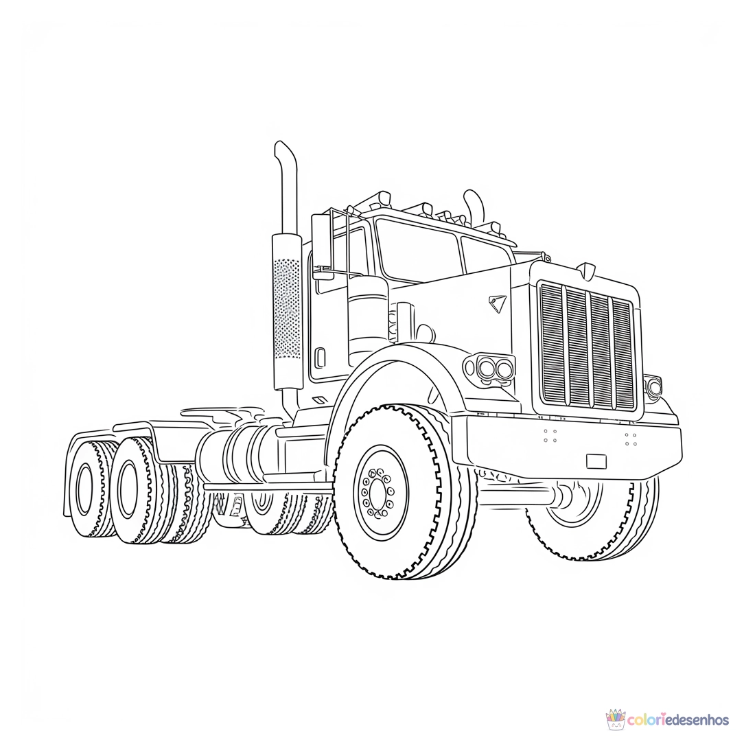 Carreta para colorir