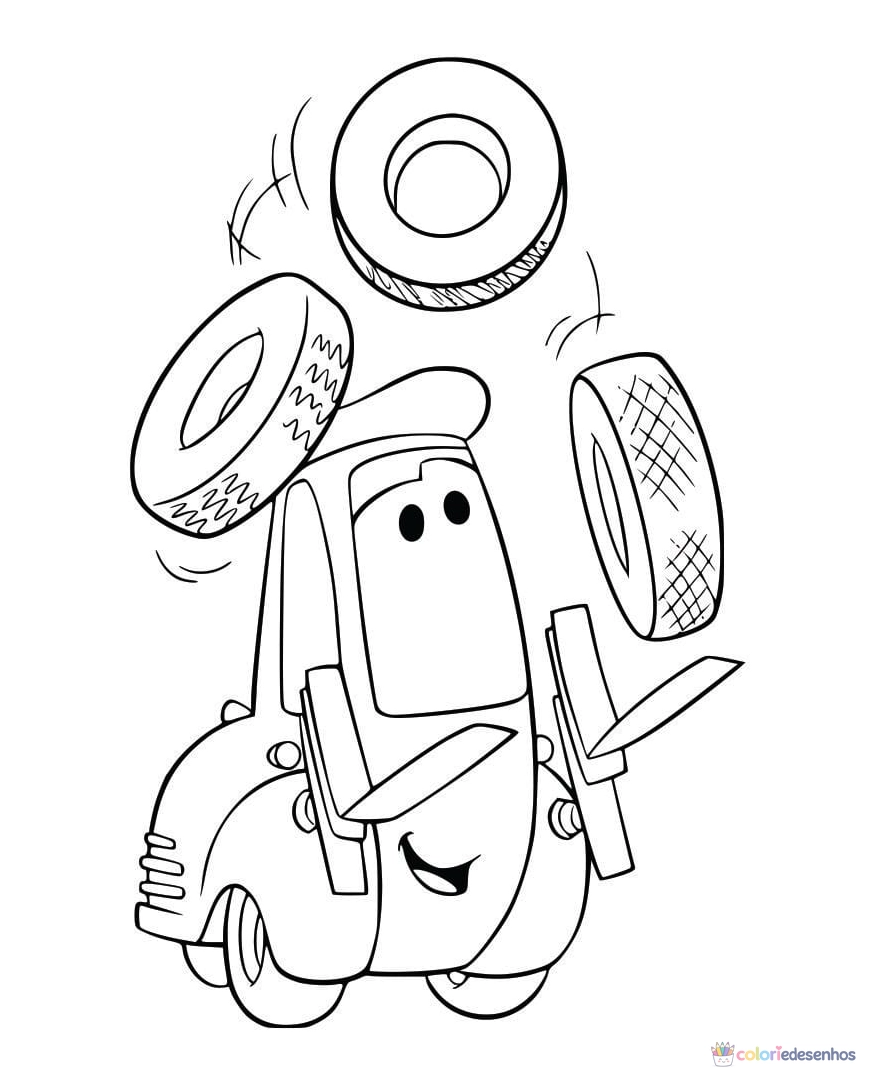 Carro para colorir