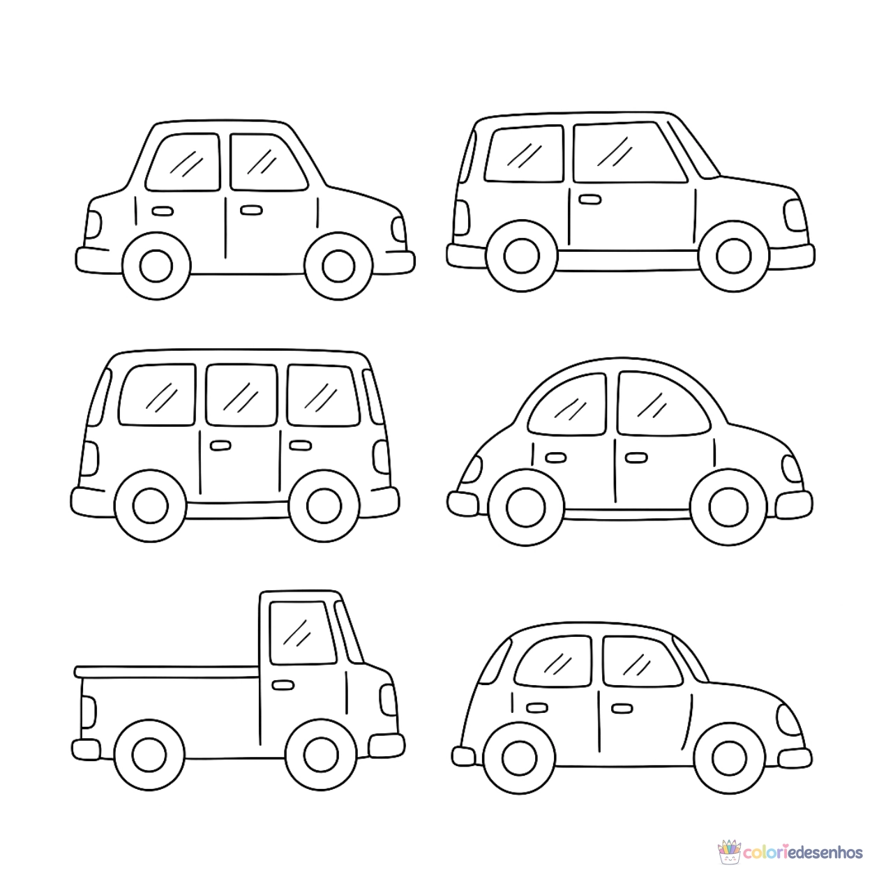 Carros para colorir