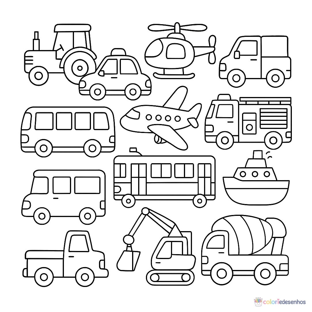 Carros para colorir