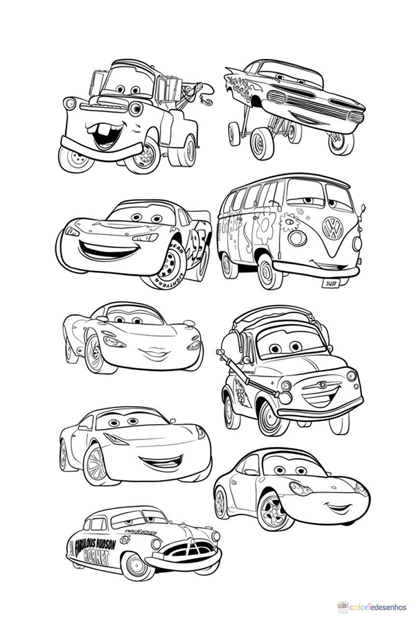 Carros para colorir