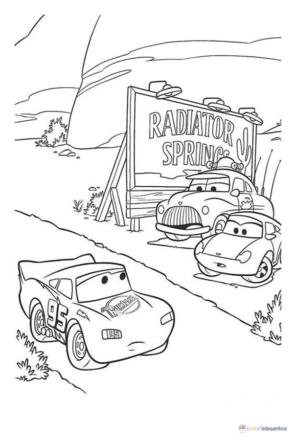 Carros para colorir