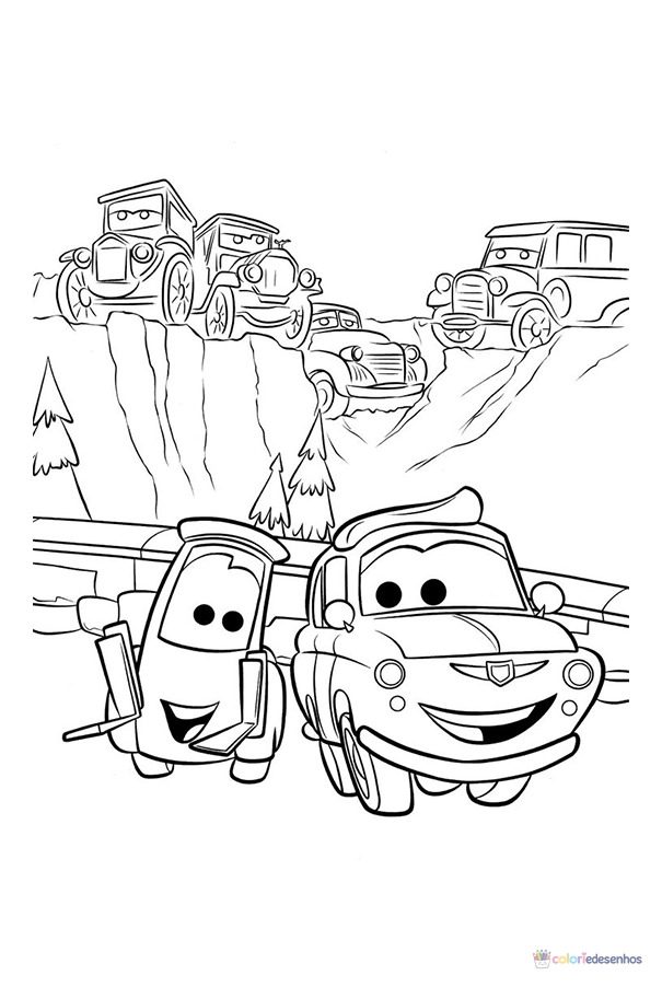 Carros para colorir