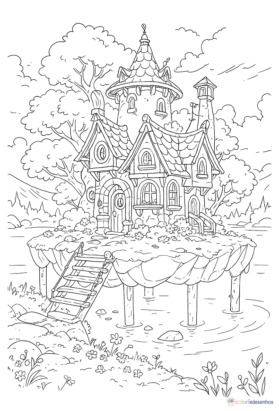 Desenhos de Casas para colorir