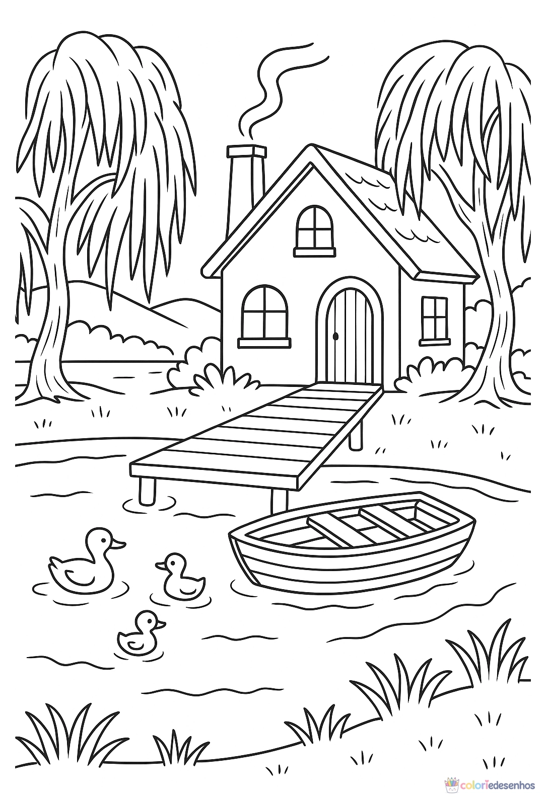 Casa para colorir