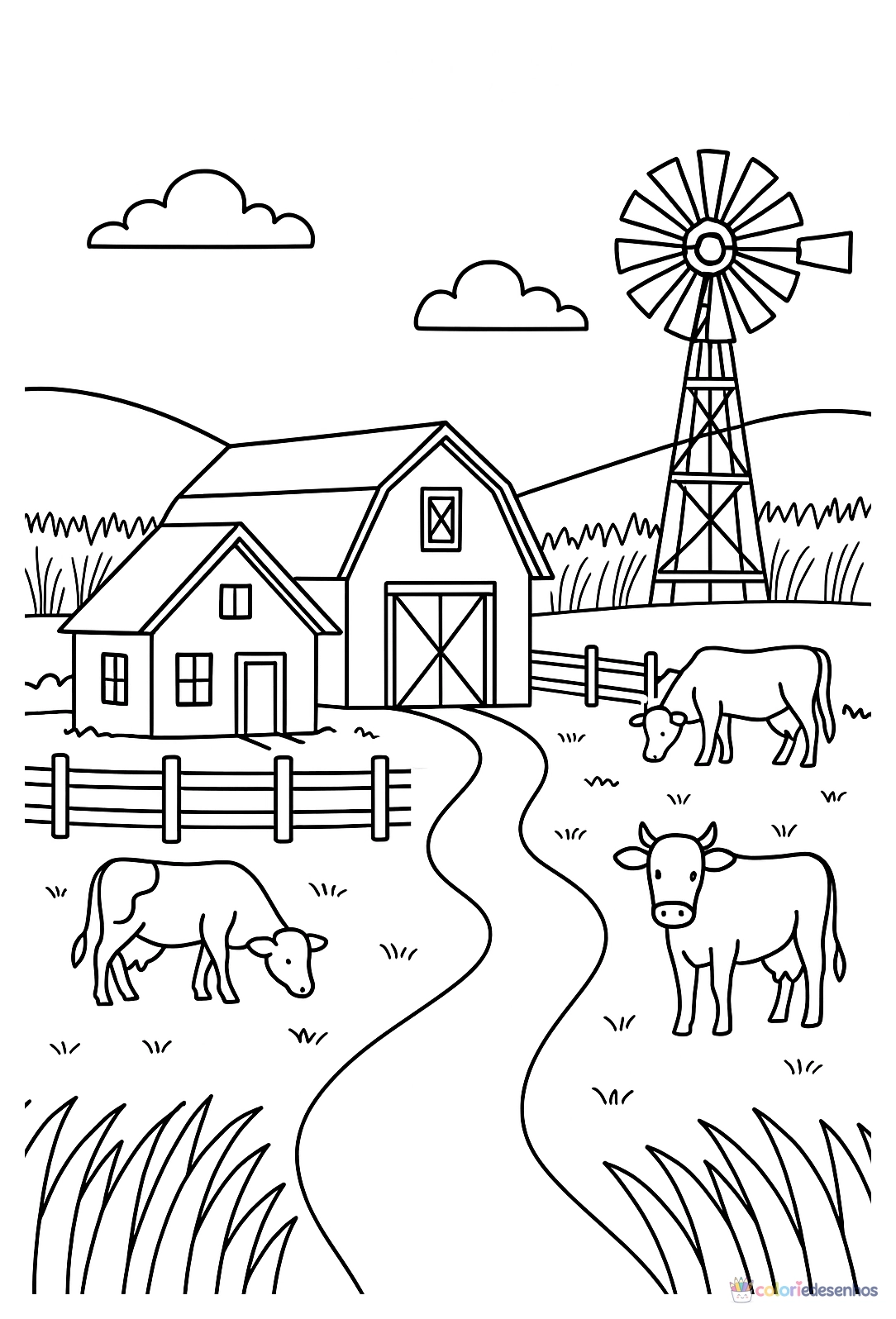 Casa para colorir