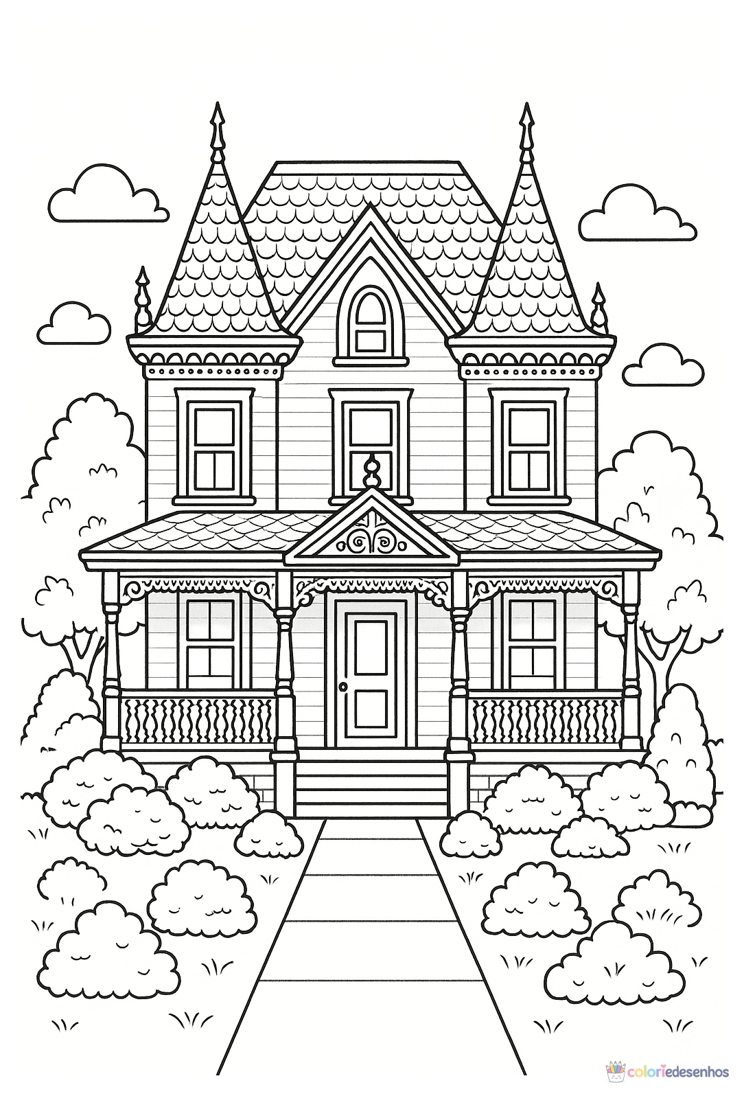 Casa para colorir