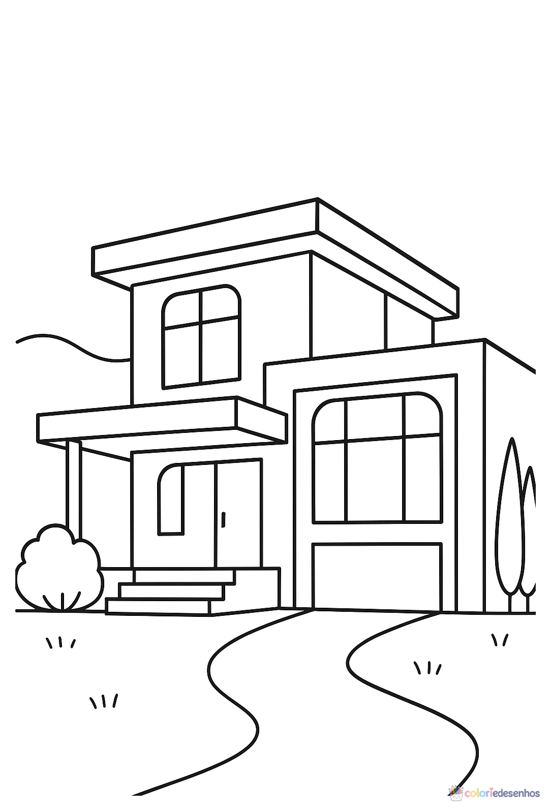 Casa para colorir