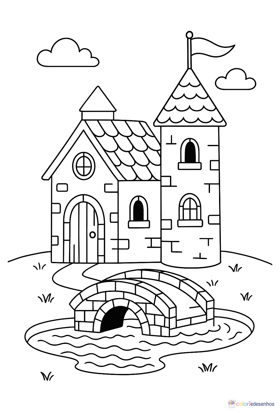Casa para colorir