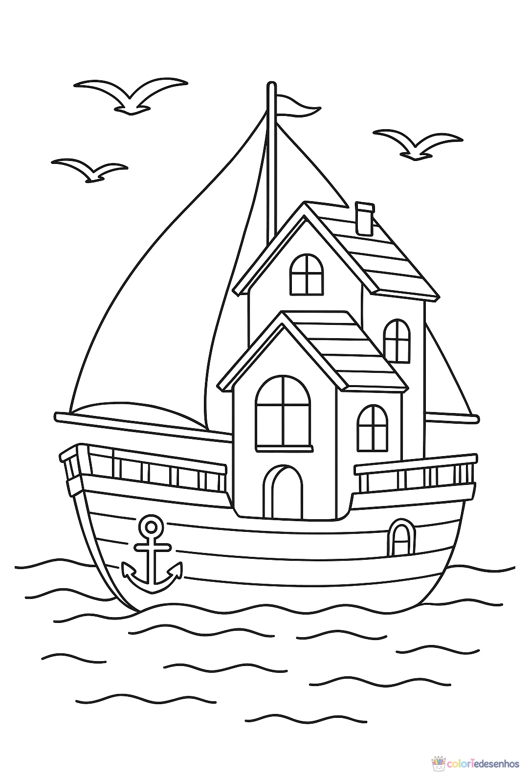 Casa para colorir
