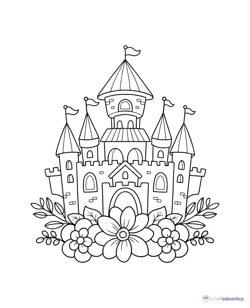 Castelo para colorir