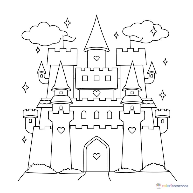 Castelo para colorir