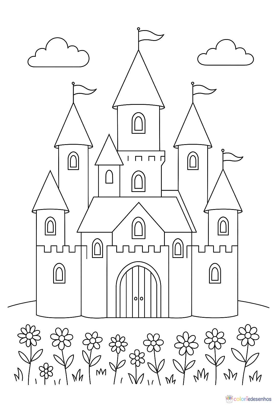 Castelo para colorir