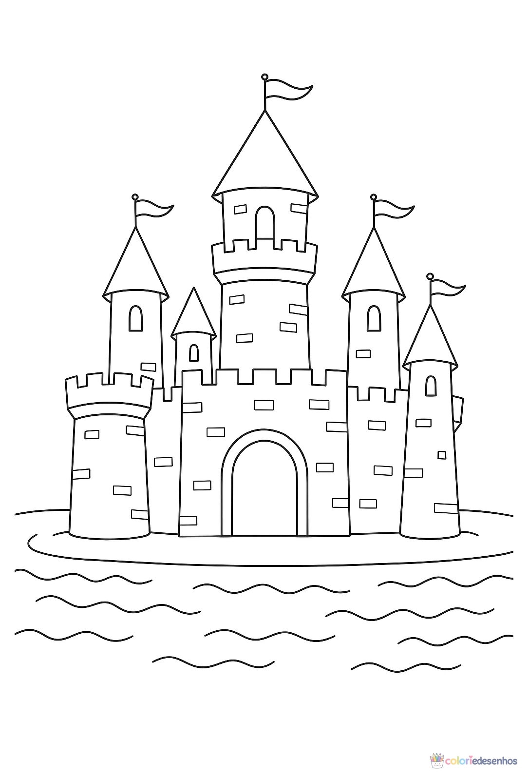 Castelo para colorir