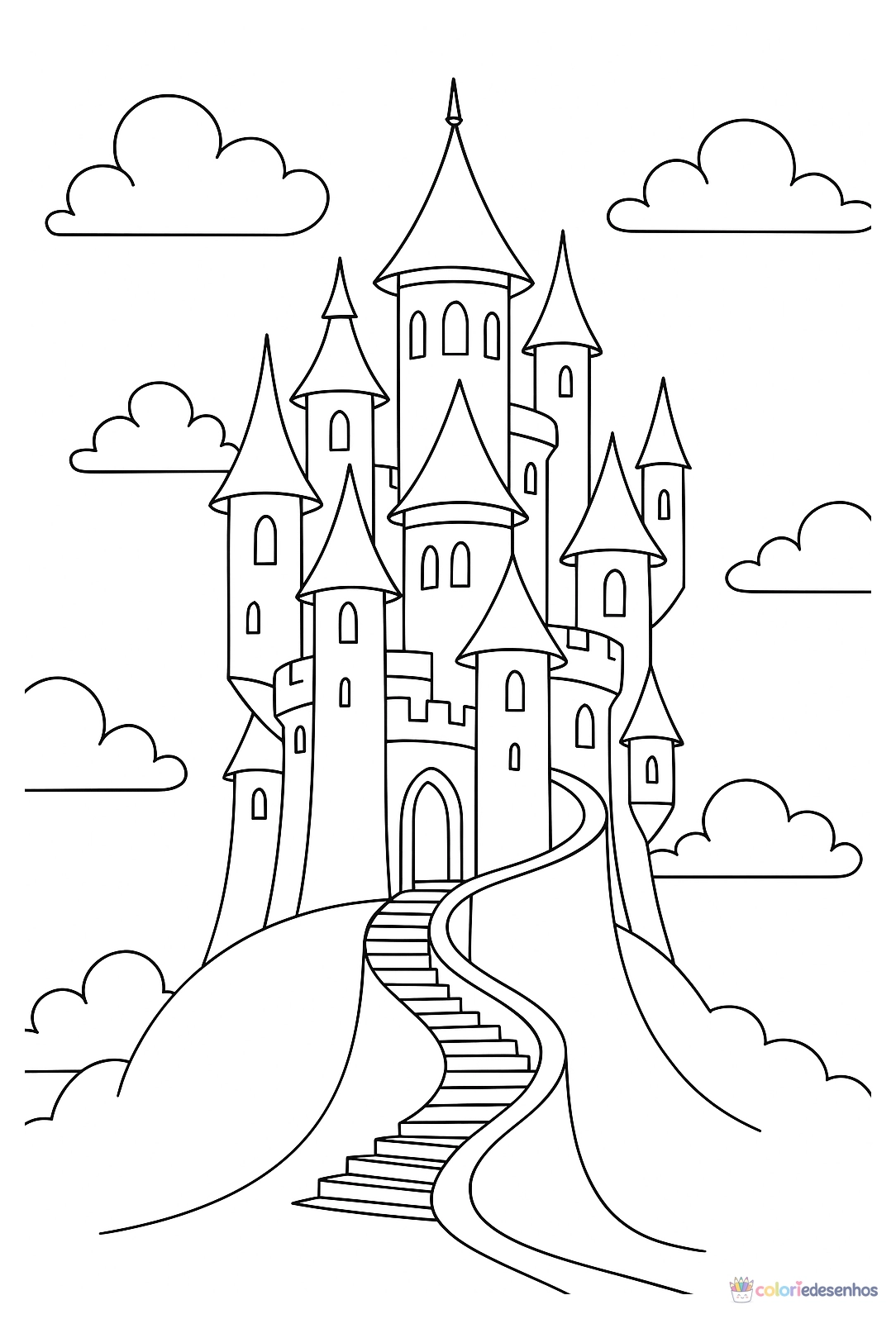 Castelo para colorir