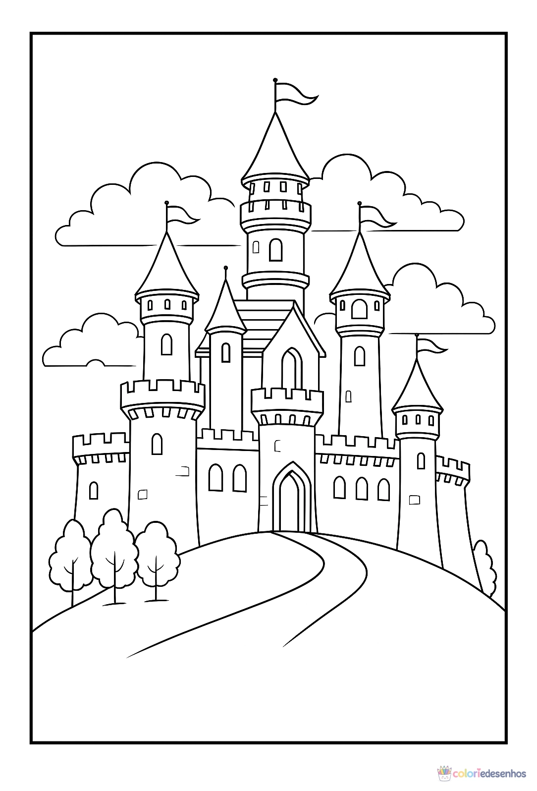 Castelo para colorir