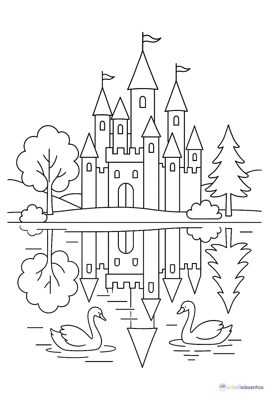 Castelo para colorir