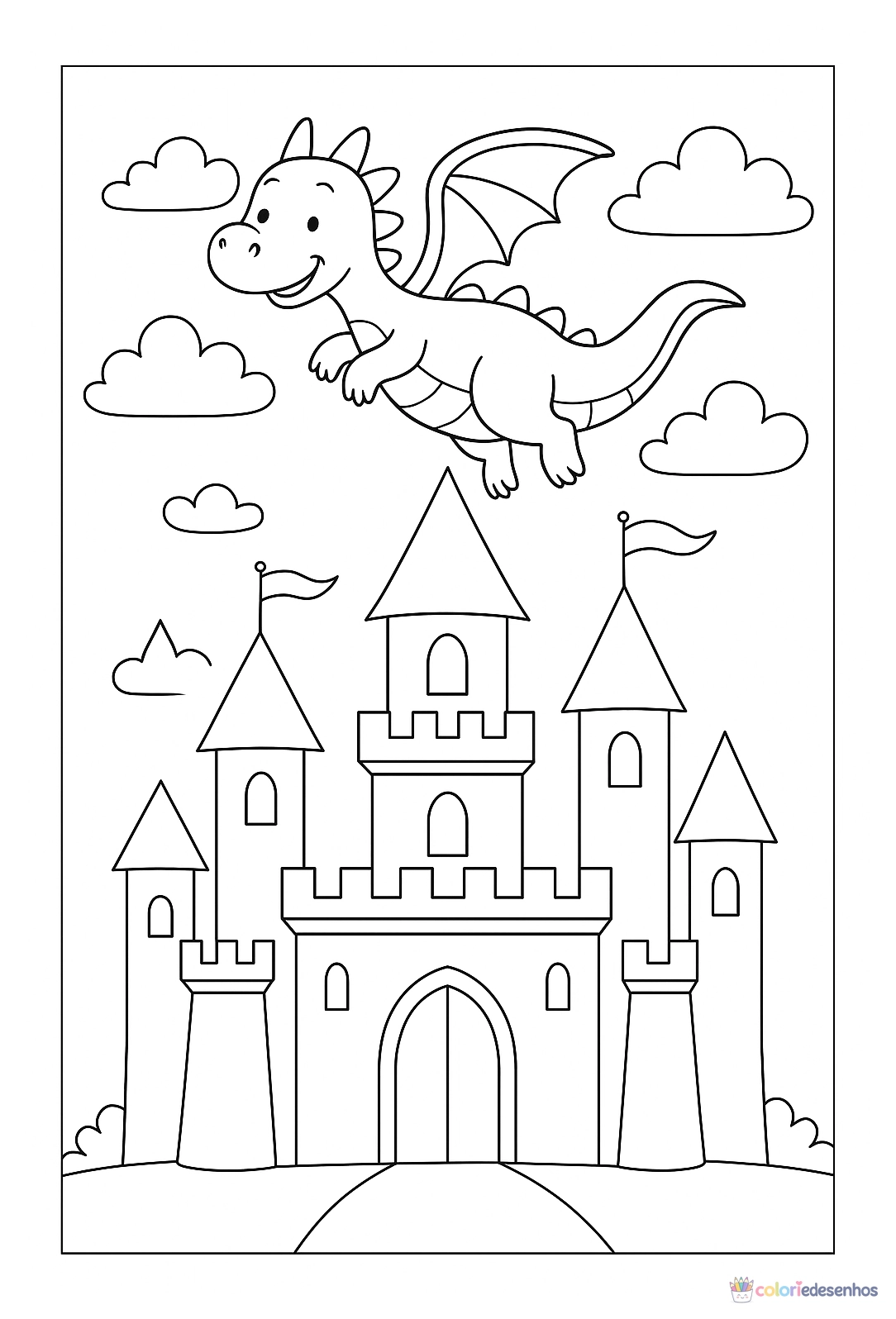 Castelo para colorir