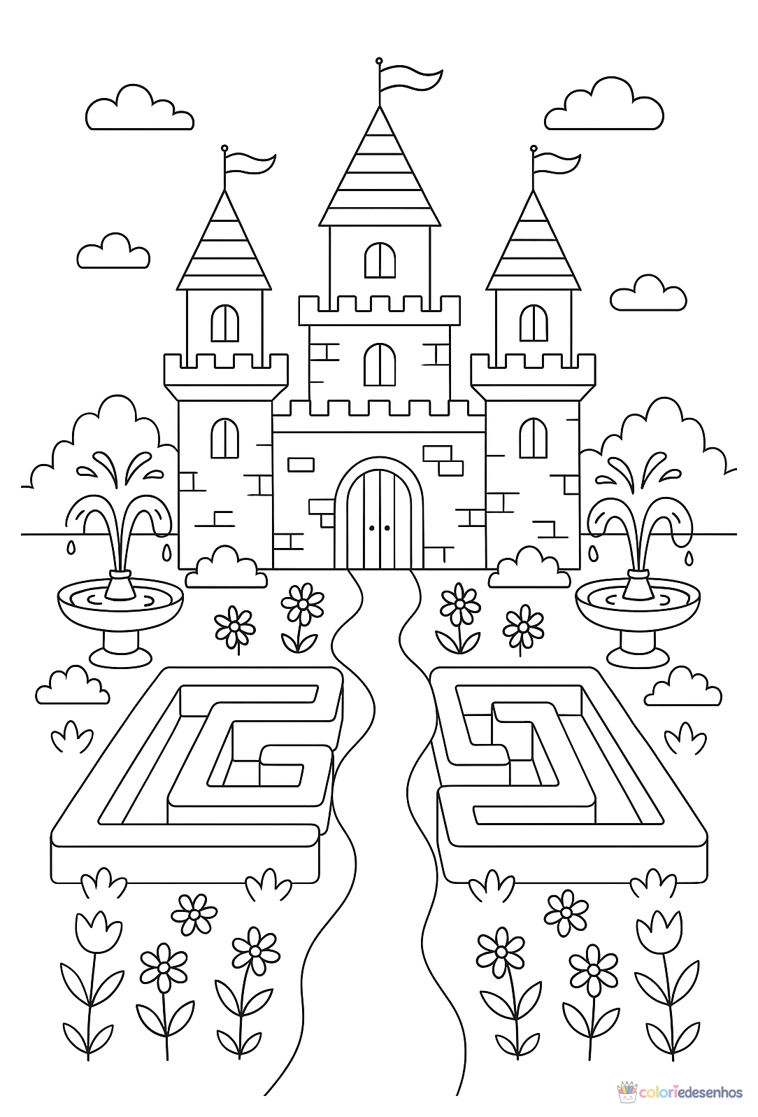 Castelo para colorir