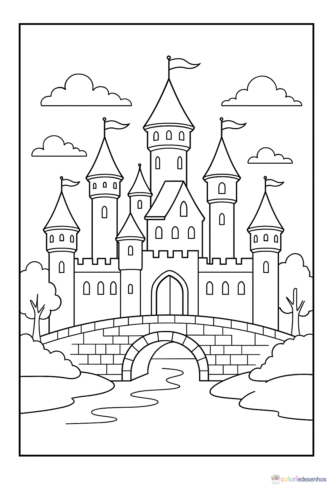 Castelo para colorir