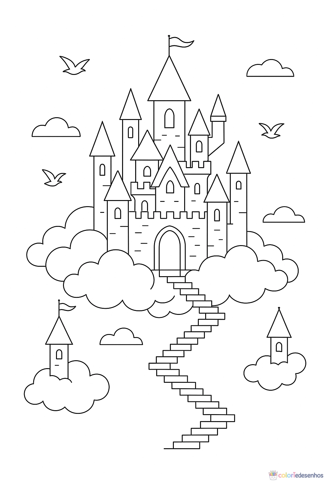 Castelo para colorir