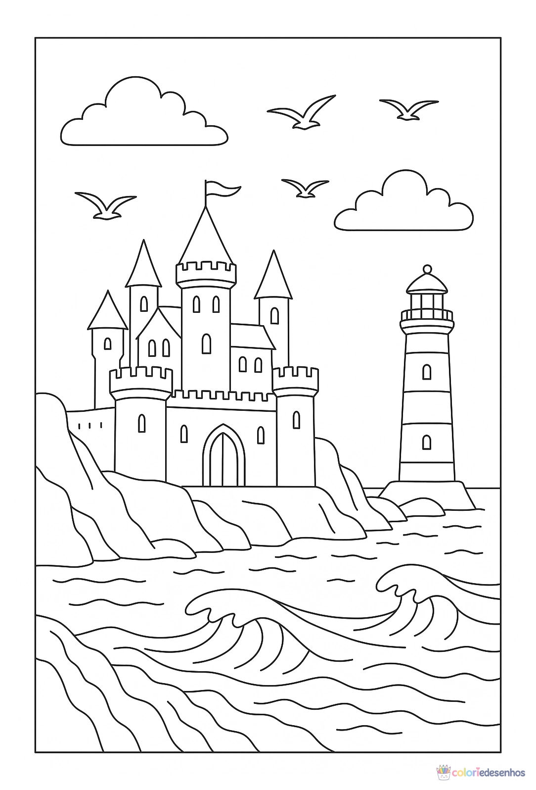 Castelo para colorir