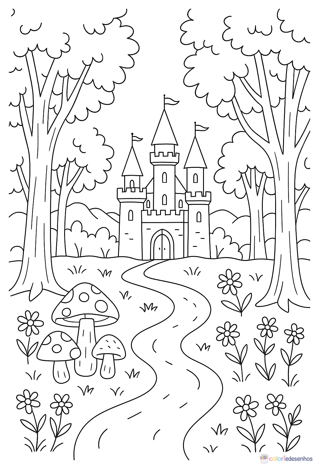 Castelo para colorir
