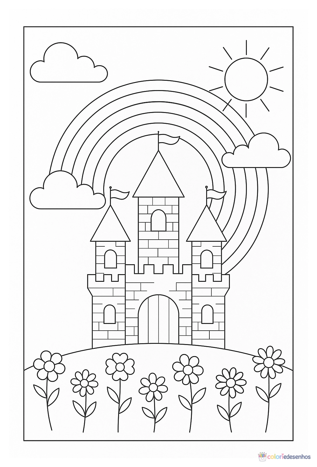 Castelo para colorir