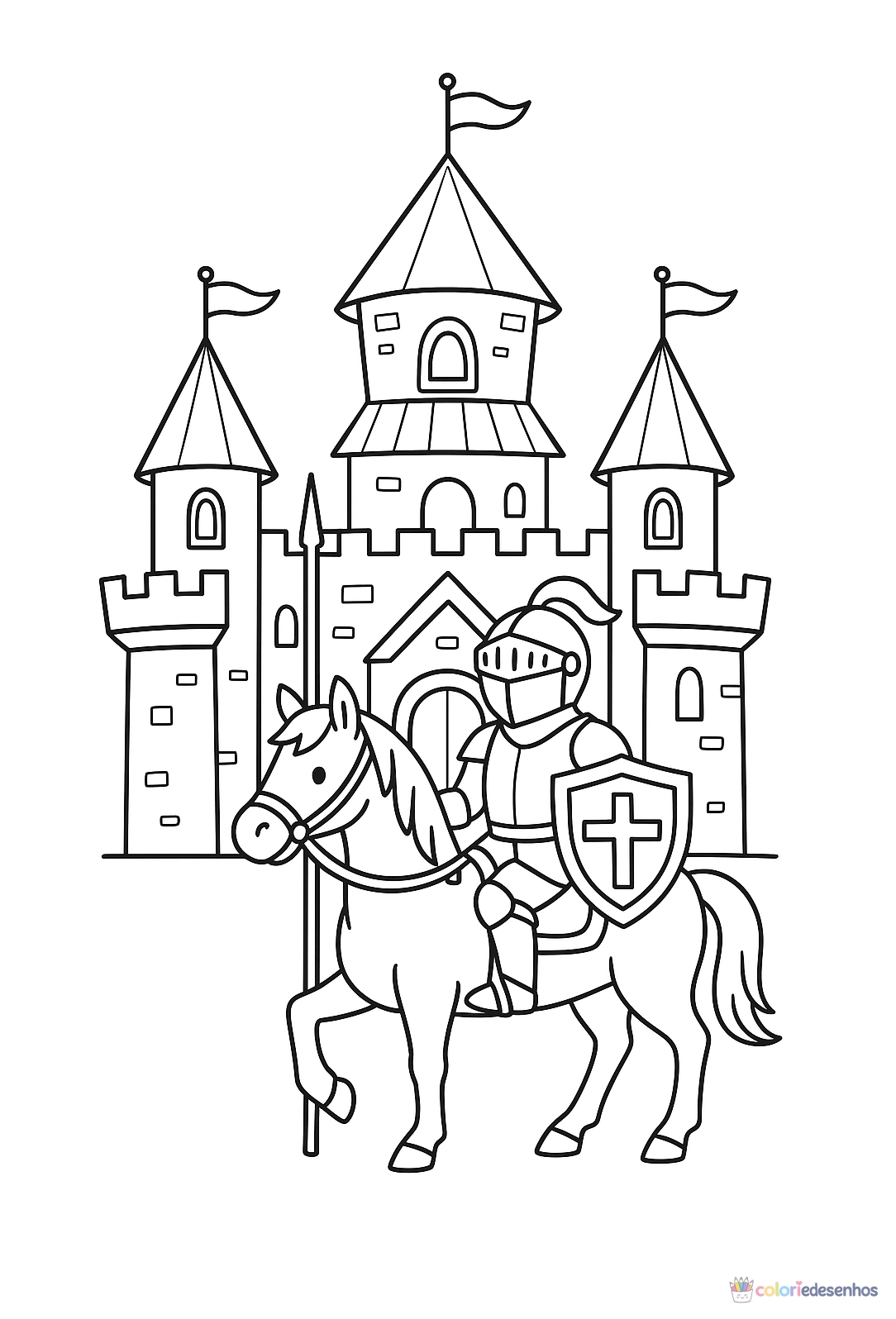 Castelo para colorir