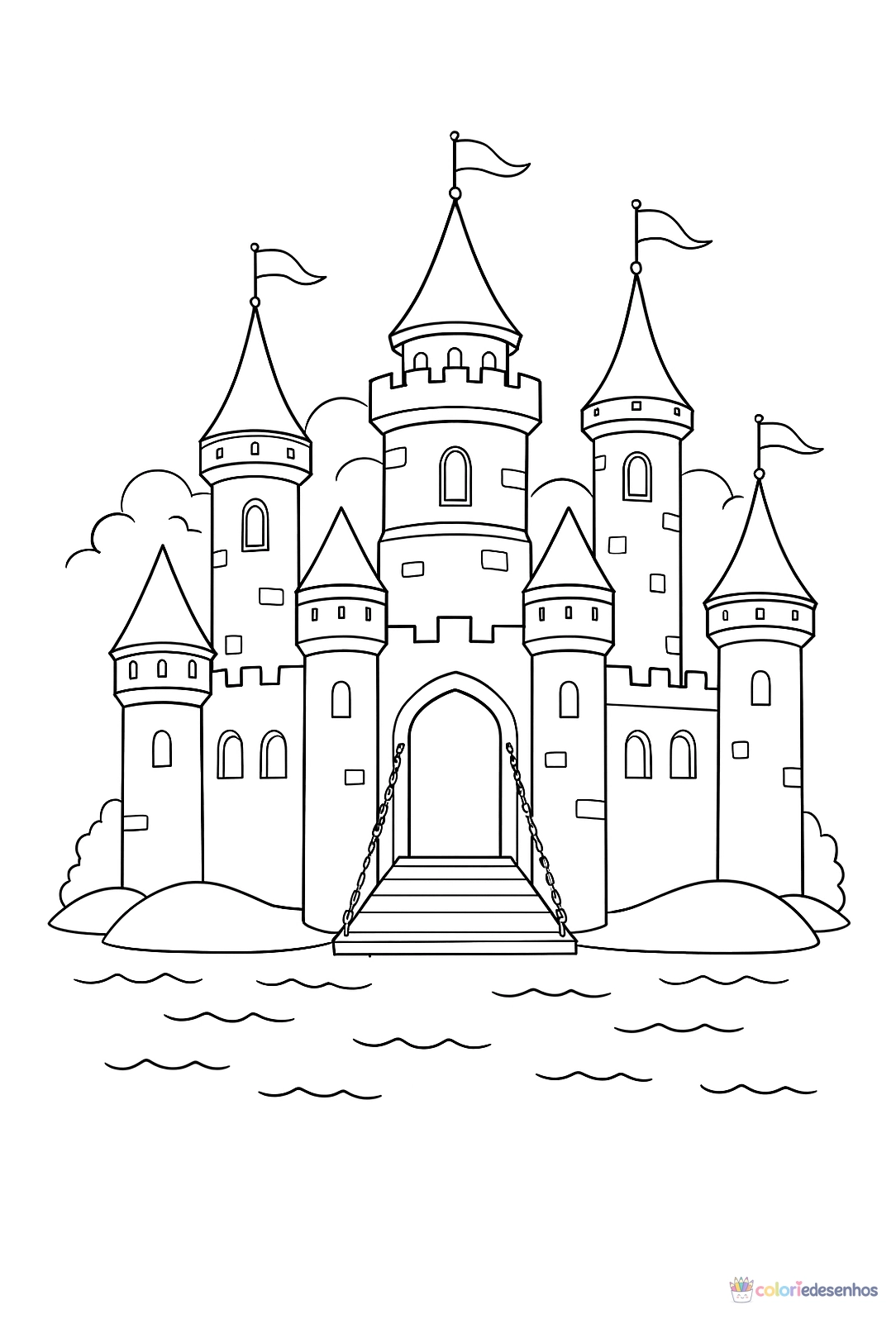 Castelo para colorir