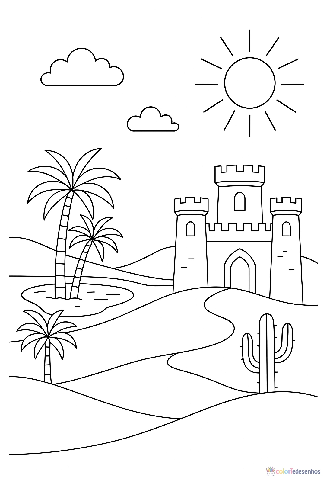 Castelo para colorir
