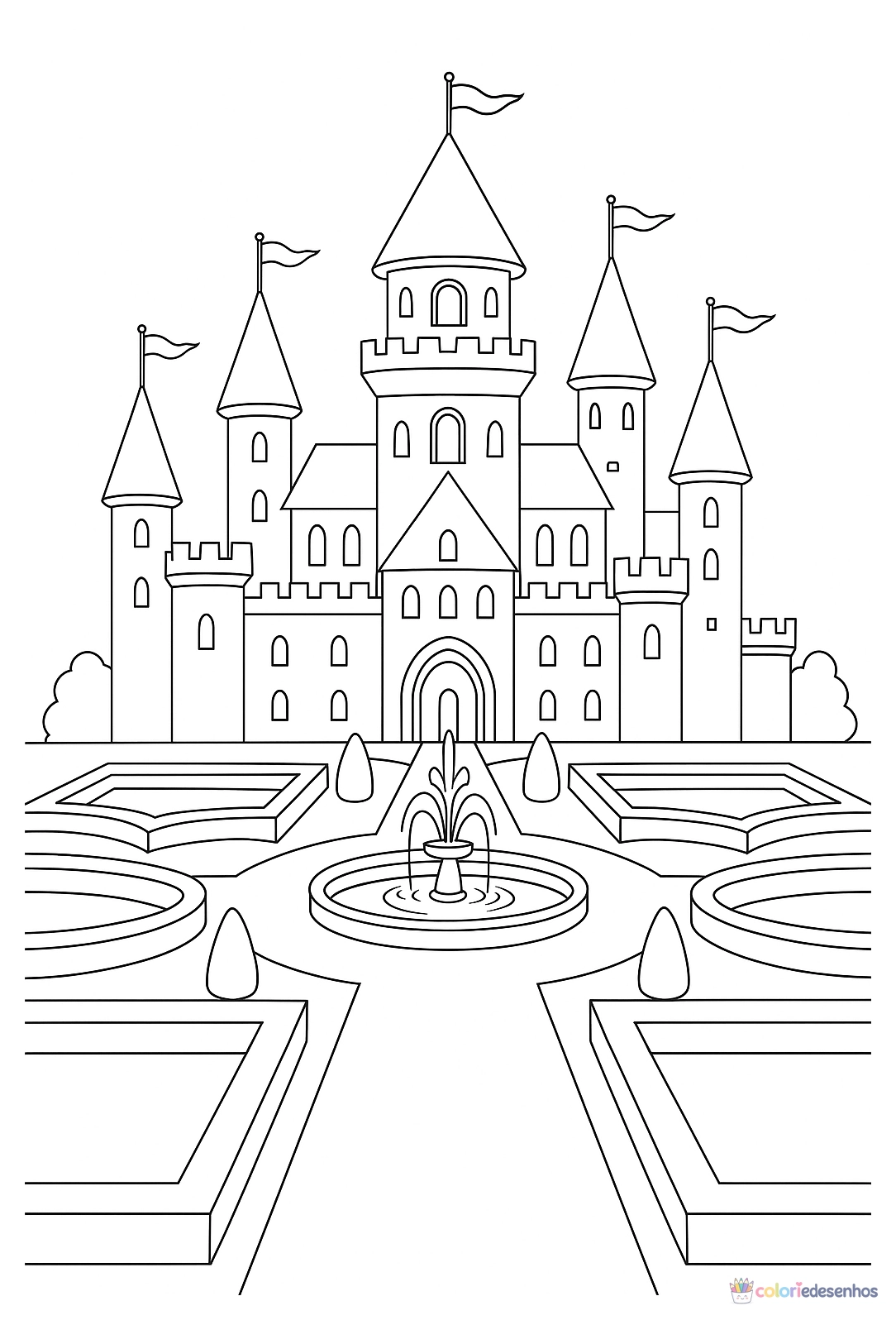 Castelo para colorir