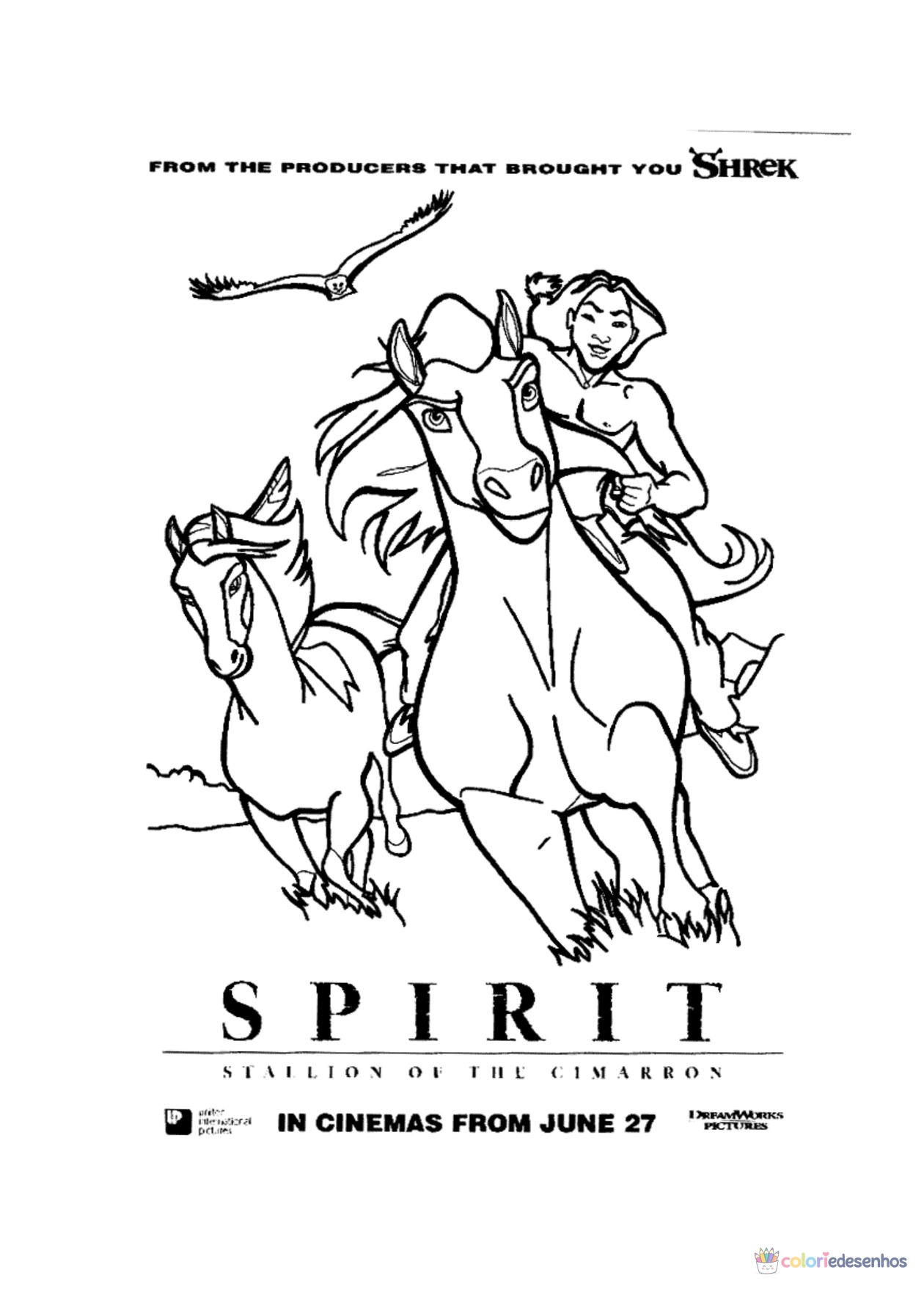Spirit para imprimir e colorir para colorir