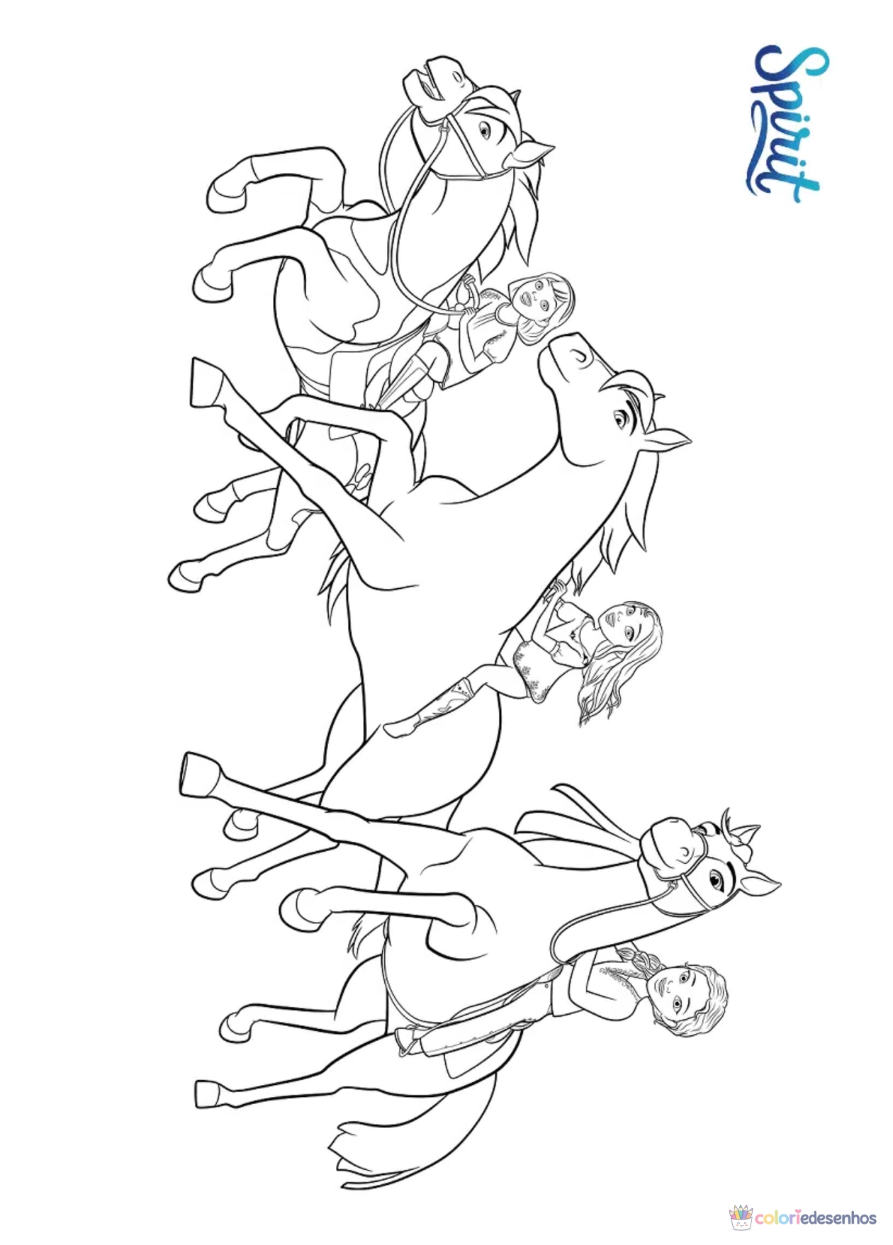 Spirit para imprimir e colorir para colorir