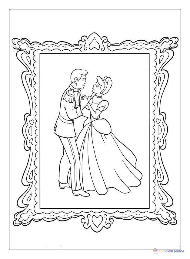 Cinderela para colorir