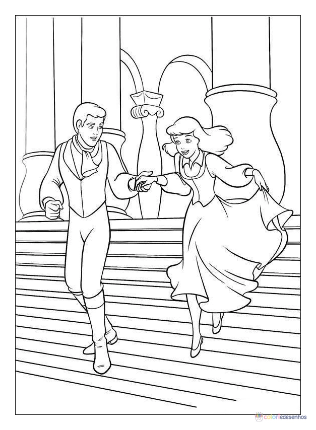 Cinderela para colorir
