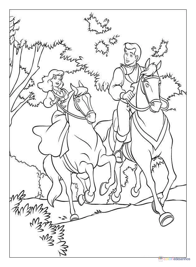 Cinderela para colorir