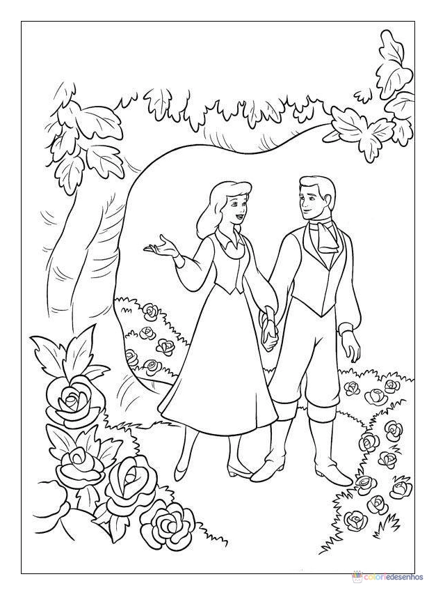Cinderela para colorir