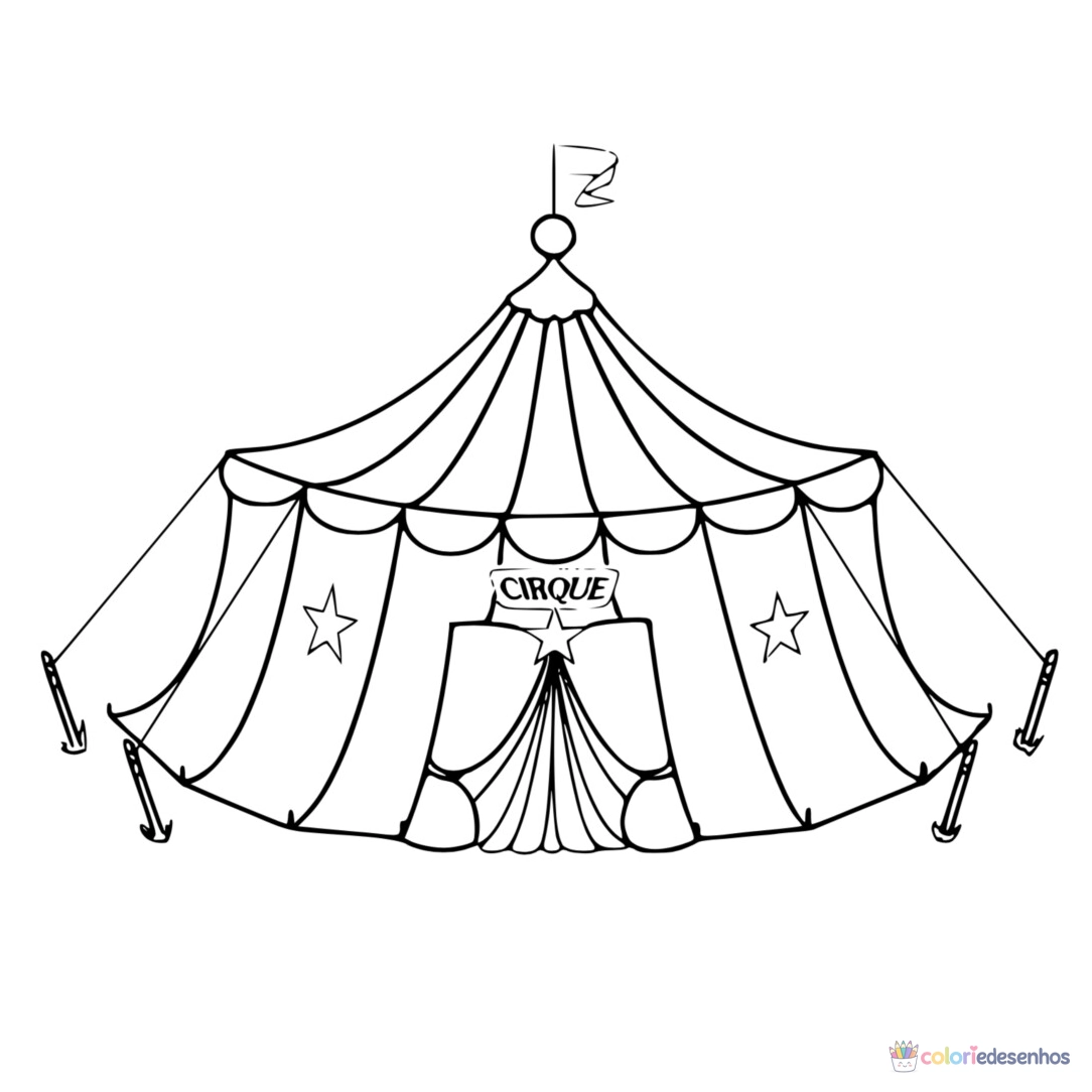 Circo para colorir
