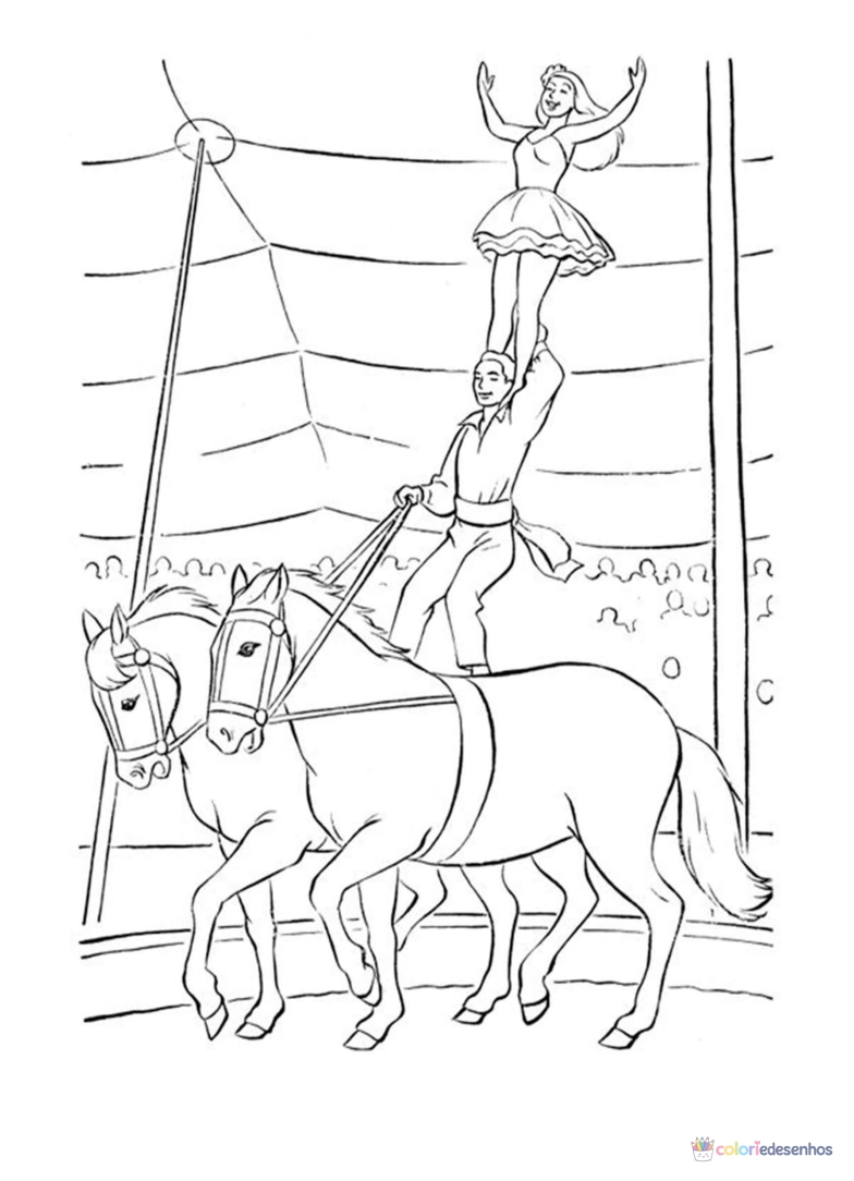 Circo para imprimir e colorir para colorir